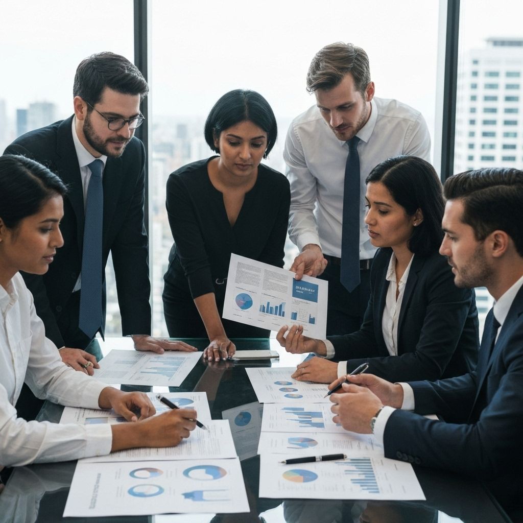 Professionellt team arbetar med upphandlingsstrategi